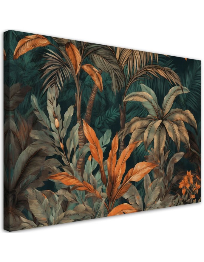 Modern painting on canvas - Palm trees in a jungle landscape | FEEBY