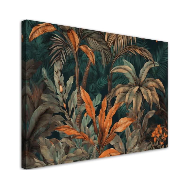 Modern painting on canvas - Palm trees in a jungle landscape | FEEBY