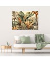 Modern canvas painting - Banana leaves in sepia | FEEBY