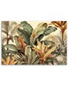 Modern canvas painting - Banana leaves in sepia | FEEBY