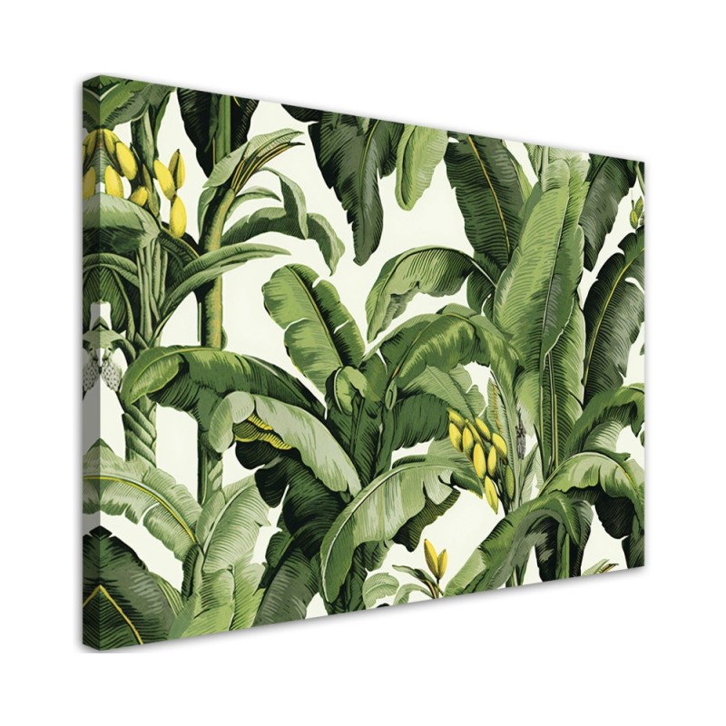 Canvas print for bedroom - Green banana leaves | FEEBY
