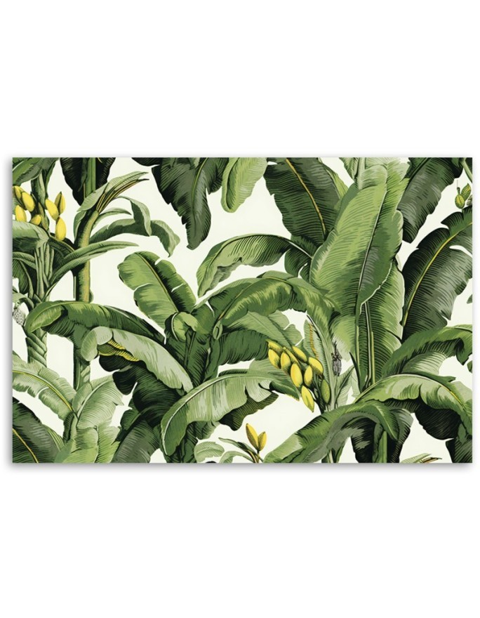 Canvas print for bedroom - Green banana leaves | FEEBY