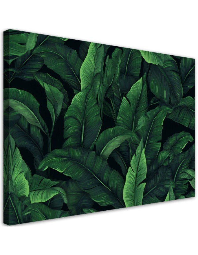 Wall canvas print - Exotic leaves | FEEBY