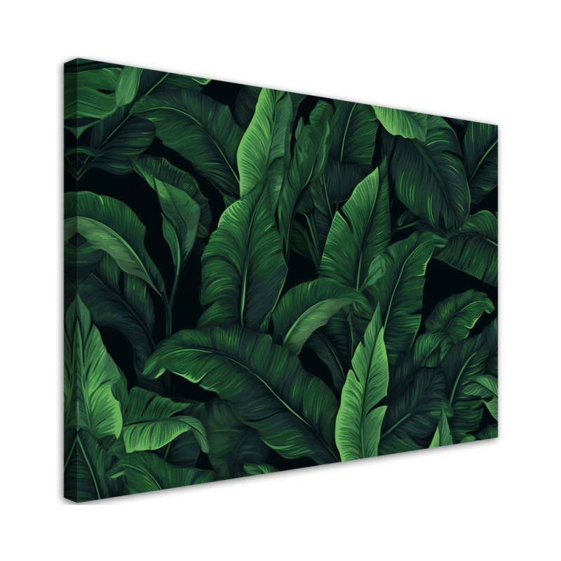Wall canvas print - Exotic leaves | FEEBY