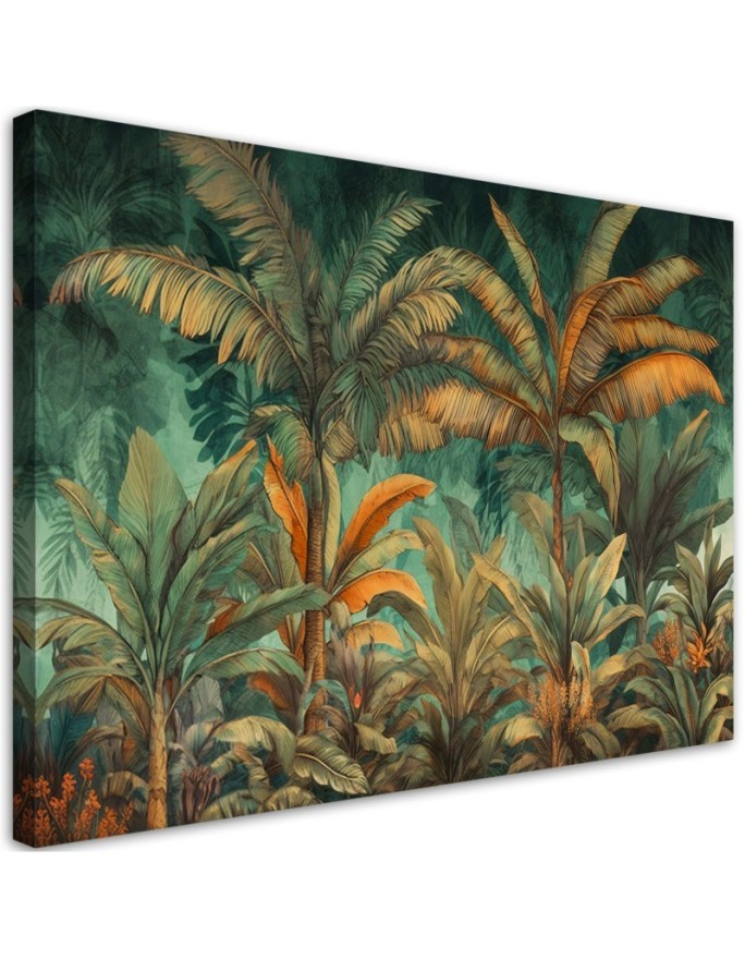Wall painting for a room - Palm trees in a jungle landscape | FEEBY