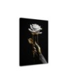 Bedroom canvas print - Rose in gold | FEEBY