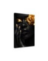 Bedroom painting on canvas - Woman Rose in Gold | FEEBY