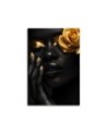 Bedroom painting on canvas - Woman Rose in Gold | FEEBY