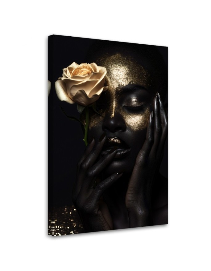 Stylish canvas print - Woman Gold Glamour | FEEBY