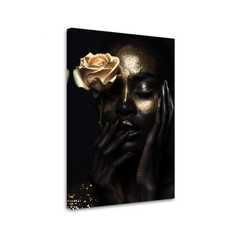 Stylish canvas print - Woman Gold Glamour | FEEBY