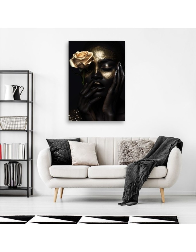 Stylish canvas print - Woman Gold Glamour | FEEBY