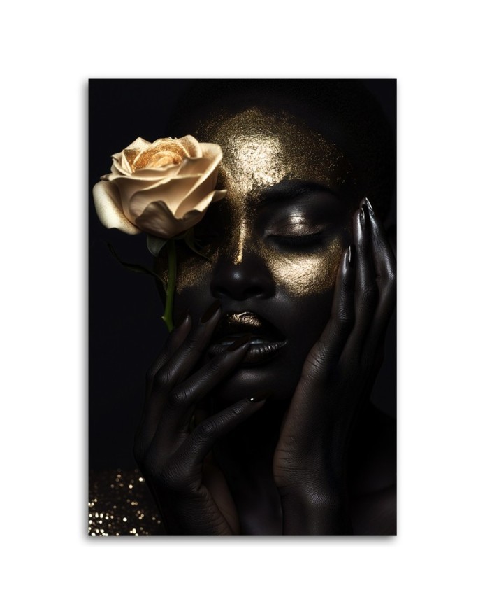 Stylish canvas print - Woman Gold Glamour | FEEBY