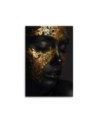 Stylish painting for the living room - Woman's face in gold | FEEBY