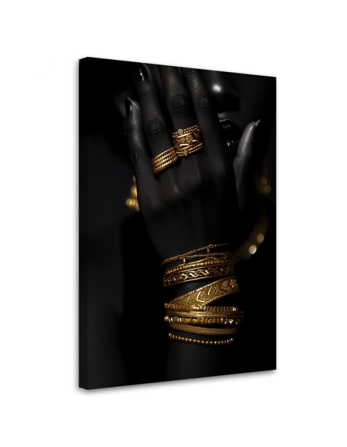 Canvas print Hand Gold Glamour