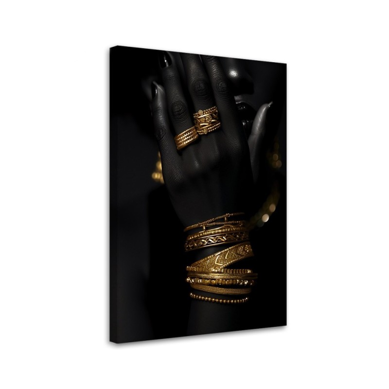 Stylish picture for the bedroom - Hand Gold Glamour | FEEBY