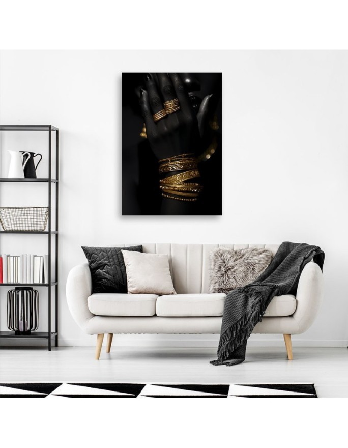 Stylish picture for the bedroom - Hand Gold Glamour | FEEBY