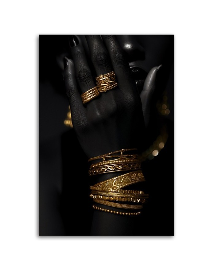 Stylish picture for the bedroom - Hand Gold Glamour | FEEBY