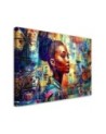 Bedroom canvas print - African Woman Glamour | FEEBY