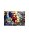 Bedroom canvas print - African Woman Glamour | FEEBY