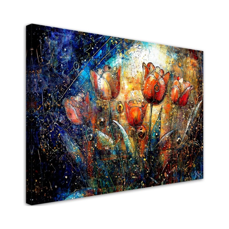 Picture on canvas - Flowers Abstract Coloured | FEEBY