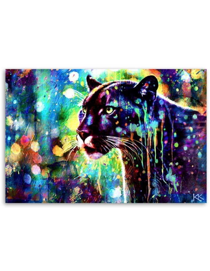 Modern canvas print - Black Panther Abstraction | FEEBY