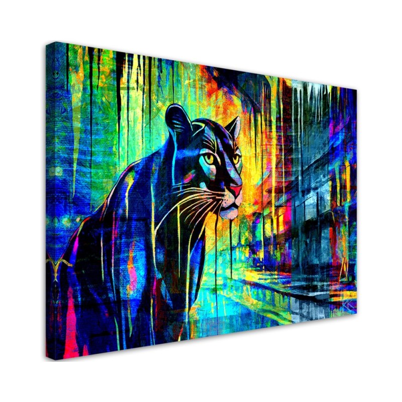 Modern painting for living room - Panther Animals Abstraction | FEEBY