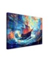 Modern painting for bedroom - Ship at sea | FEEBY