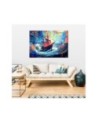 Modern painting for bedroom - Ship at sea | FEEBY