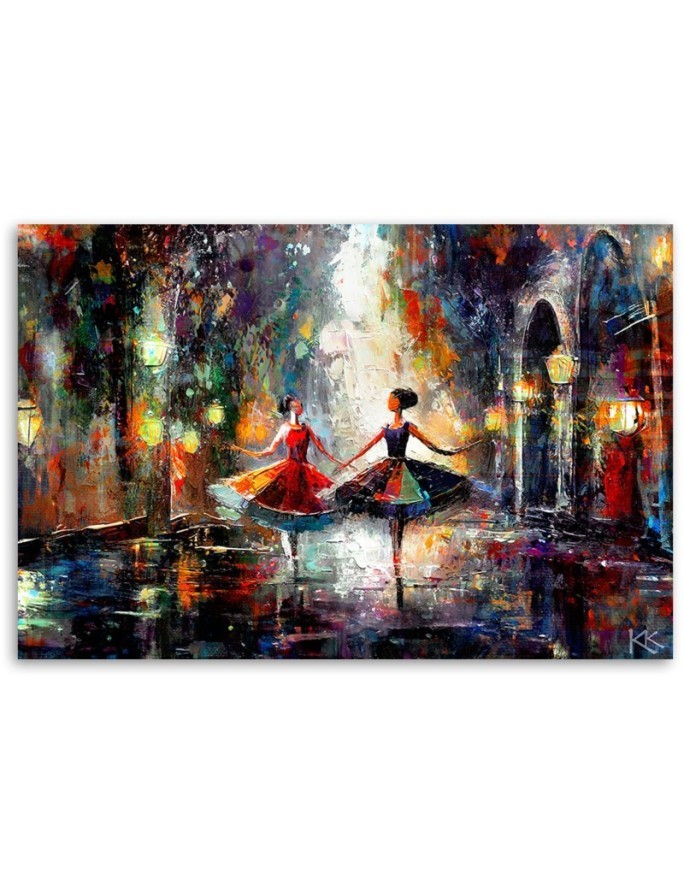 Stylish canvas print - Dancing ballerinas | FEEBY