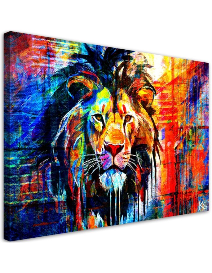 Canvas print Colourful Lion...