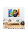 Bedroom canvas print - Lion Animals Abstraction | FEEBY