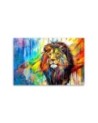 Bedroom canvas print - Lion Animals Abstraction | FEEBY