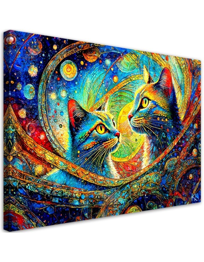 Picture on canvas - Abstract Cats | FEEBY