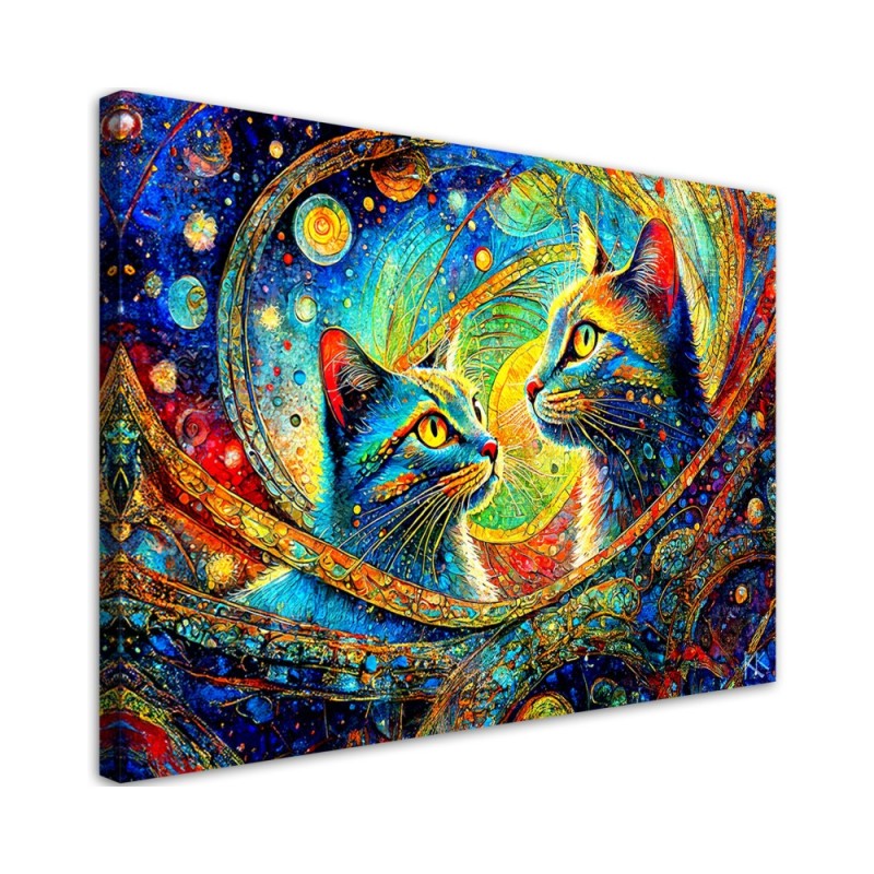 Picture on canvas - Abstract Cats | FEEBY