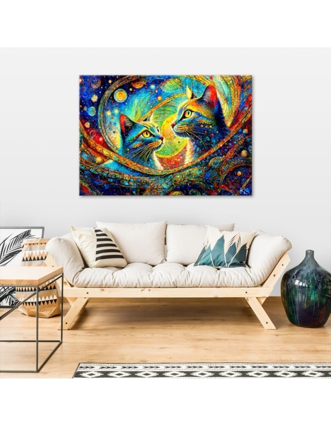 Picture on canvas - Abstract Cats | FEEBY