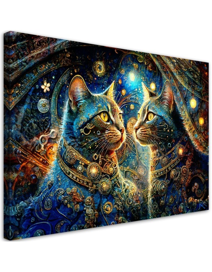 Modern painting - Cat Animals Abstraction | FEEBY