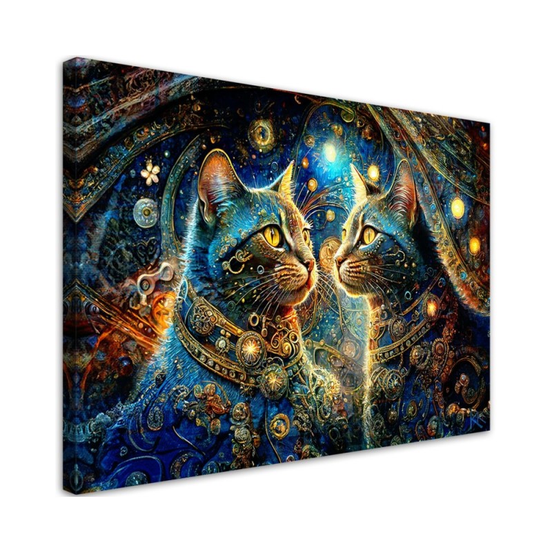 Modern painting - Cat Animals Abstraction | FEEBY