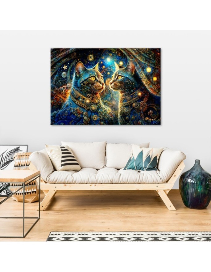 Modern painting - Cat Animals Abstraction | FEEBY