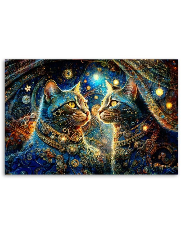 Modern painting - Cat Animals Abstraction | FEEBY
