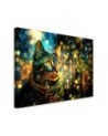Modern canvas print - Cat on abstract background | FEEBY