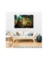 Modern canvas print - Cat on abstract background | FEEBY