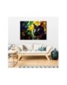 Modern painting for living room - Black Cat Abstraction | FEEBY