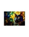 Modern painting for living room - Black Cat Abstraction | FEEBY