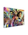 Bedroom canvas print - Woman and Man Abstraction | FEEBY