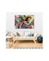 Bedroom canvas print - Woman and Man Abstraction | FEEBY