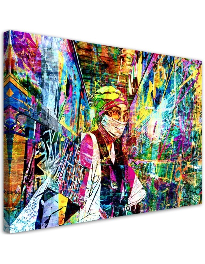 Stylish canvas print - Woman in a Glamour Mask | FEEBY