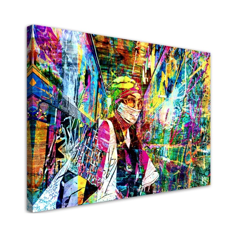 Stylish canvas print - Woman in a Glamour Mask | FEEBY