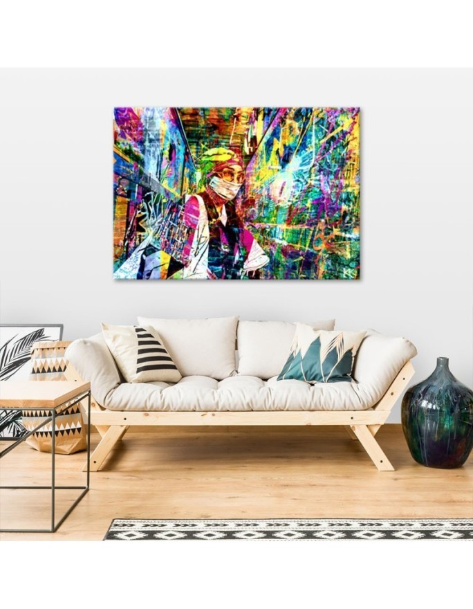 Stylish canvas print - Woman in a Glamour Mask | FEEBY