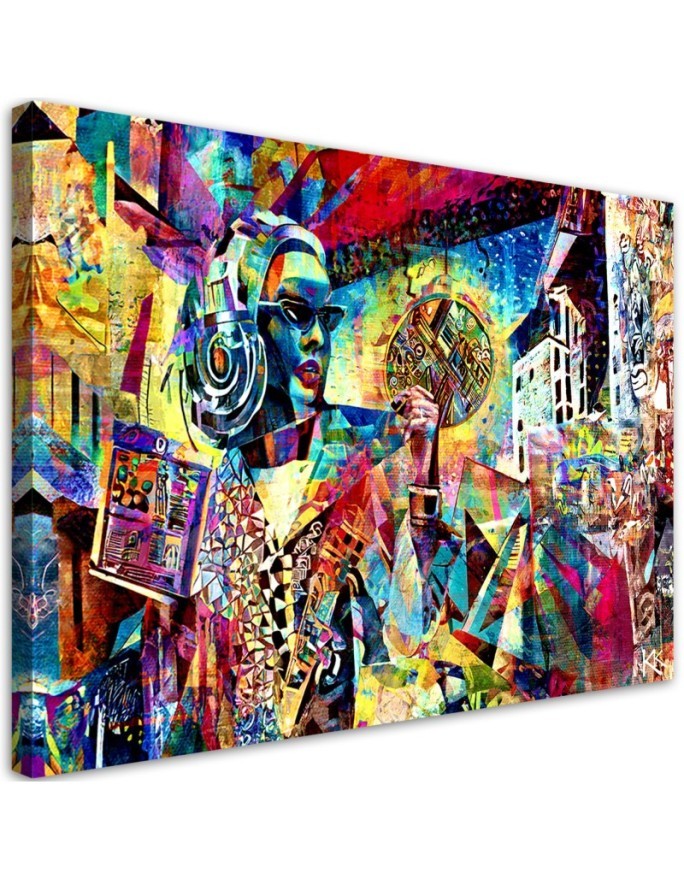 Stylish painting - Woman Abstraction Colourful | FEEBY