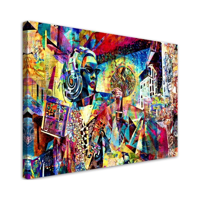 Stylish painting - Woman Abstraction Colourful | FEEBY